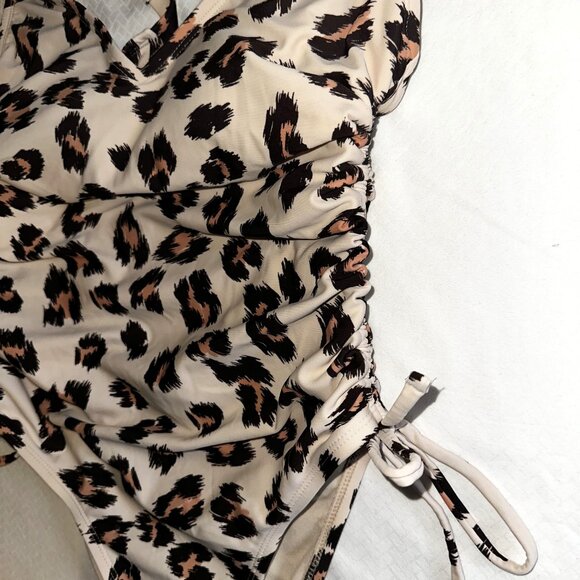 KONA Sol Leopard Print One Piece Swimsuit Size M • Animal Bathing Suit- A168 - Picture 5 of 7